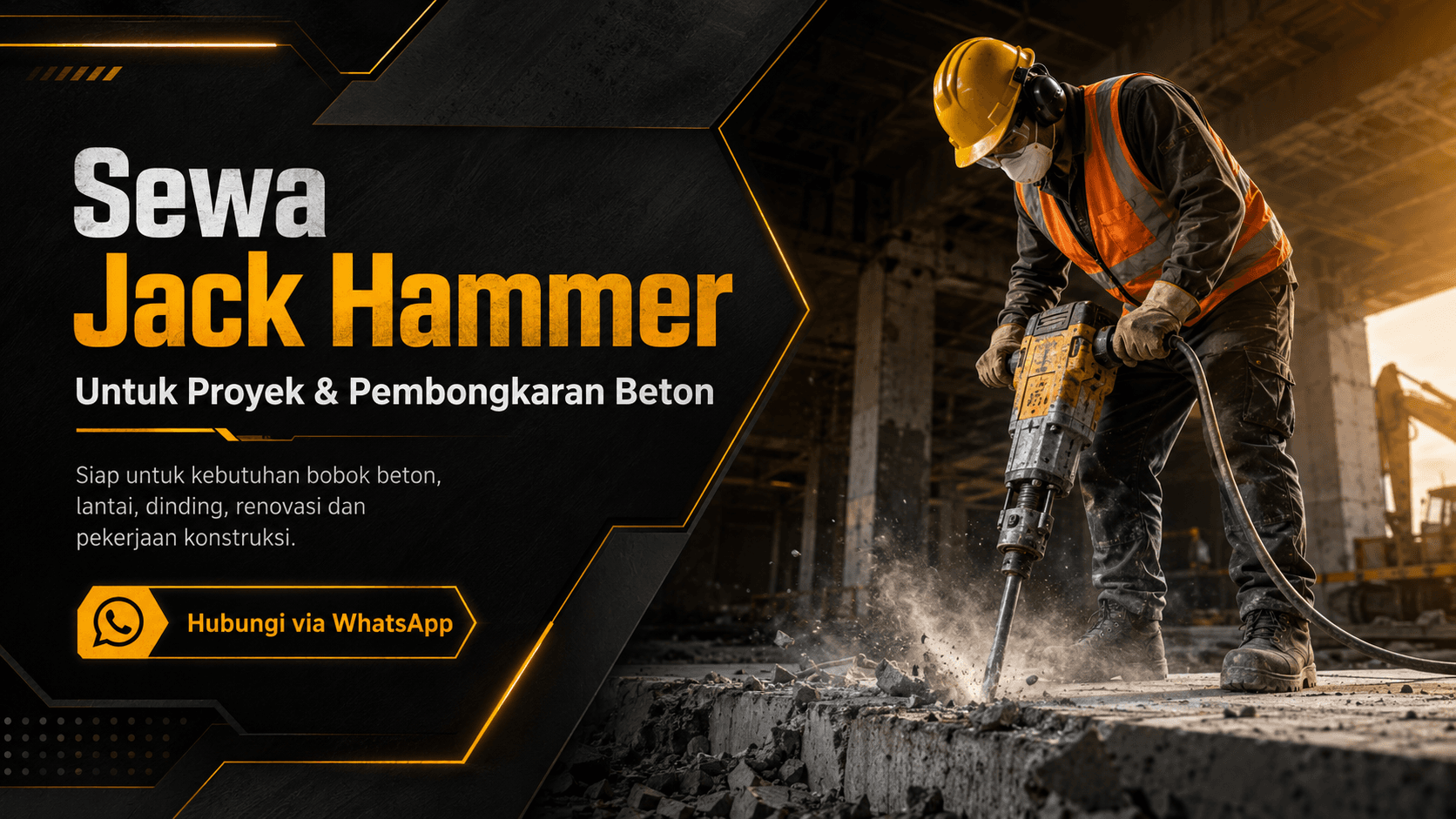 Sewa Jack Hammer untuk proyek dan pembongkaran beton