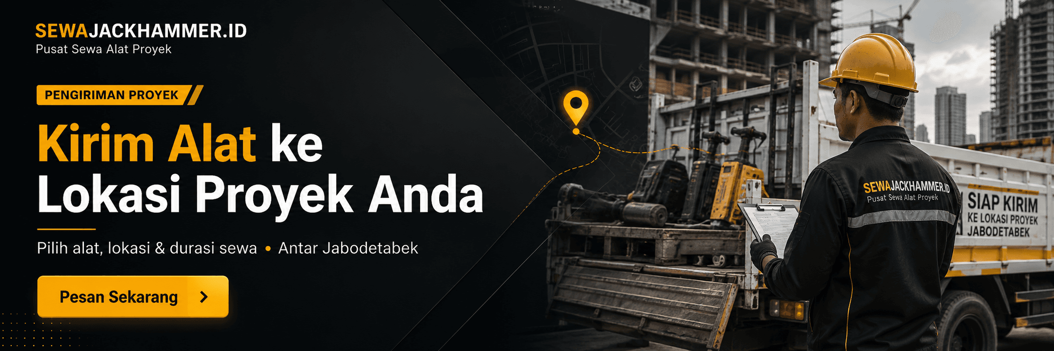 Pengiriman alat proyek area Jabodetabek